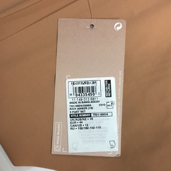 New M&S NO VPL Smooth Silhouette THONG Underwear Lingerie - Rich Amber. … - Picture 3 of 5